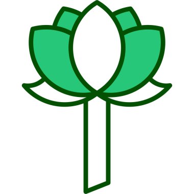 Lale ikonu. Web için çiçek vektör simgelerinin özet çizimi