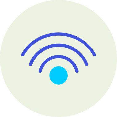 Kablosuz. Web simgesi basit illüstrasyon