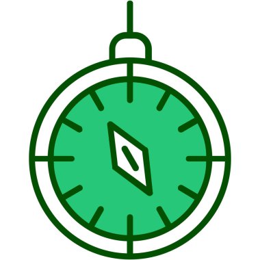 Bir pusula simgesinin vektör illüstrasyonu