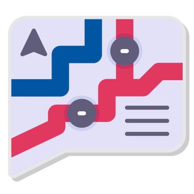 Harita. Web simgesi basit illüstrasyon