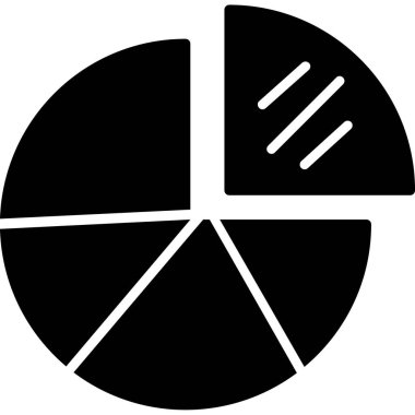 Pasta çizelgesi simgesi, vektör illüstrasyonu