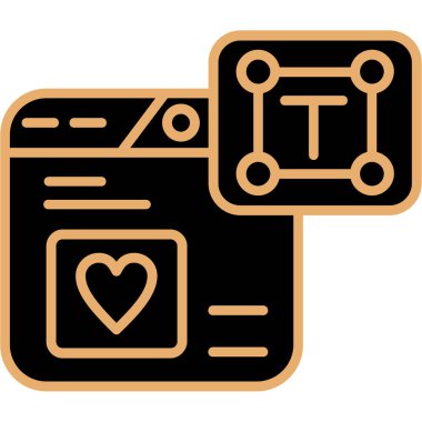 Aşk. Web simgesi basit tasarım