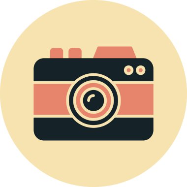 Kamera. Web simgesi basit illüstrasyon