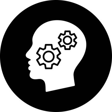 Beyin. Web simgesi basit illüstrasyon