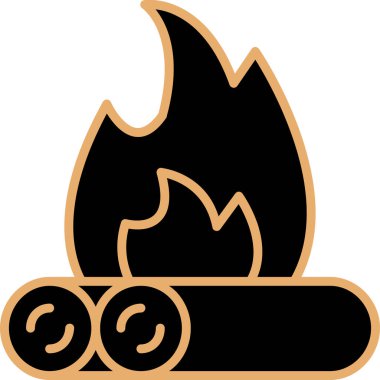 yanan alev simgesi vektör illüstrasyonu