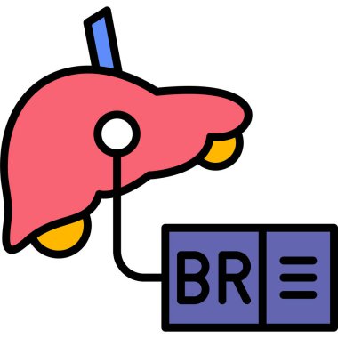 Karaciğer simgesinin vektör çizimi