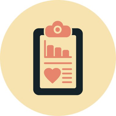 pano ile kalp, vektör illüstrasyonu