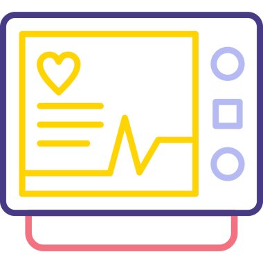 Kalp. Web simgesi basit illüstrasyon