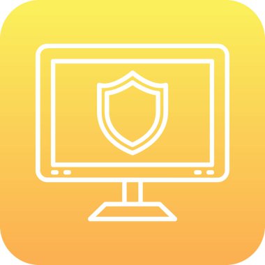 Güvenlik kalkanı simgesi. İnternet güvenlik kavramının vektör illüstrasyonu