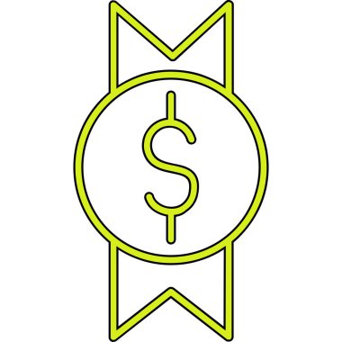 para dolar işaret simgesi vektör illüstrasyonu