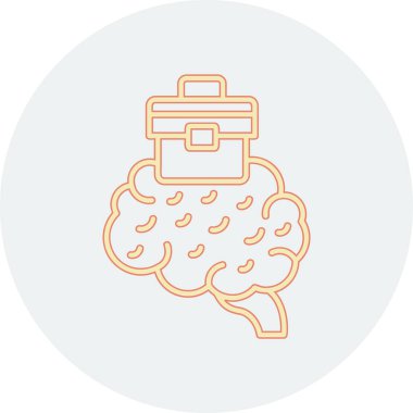 beyin ikonu vektör illüstrasyonu