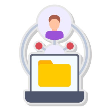 Bilgisayar simgesine sahip dizin, çizgi film biçimi.