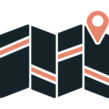 Harita konum gezinme simgesi - taslak biçimi