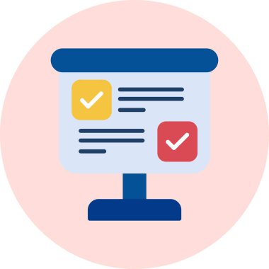 Kontrol listesi. Web simgesi basit illüstrasyon