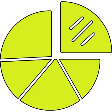 Bir pasta grafiği simgesinin vektör çizimi