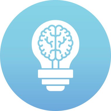 Bir beyin simgesinin vektör çizimi