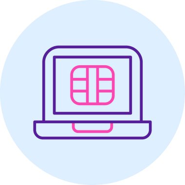 Bilgisayar. Web simgesi basit illüstrasyon