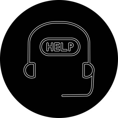 vektör simgesi desenine yardım et