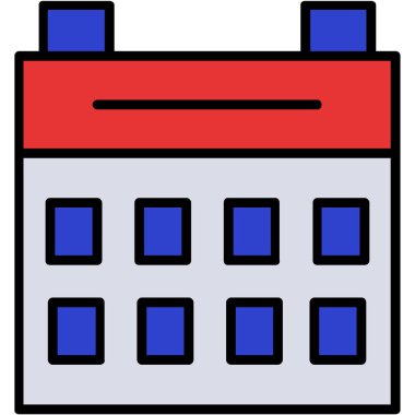 Takvim. Web simgesi basit tasarım