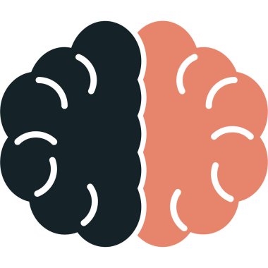 Beyin. Web simgesi basit illüstrasyon