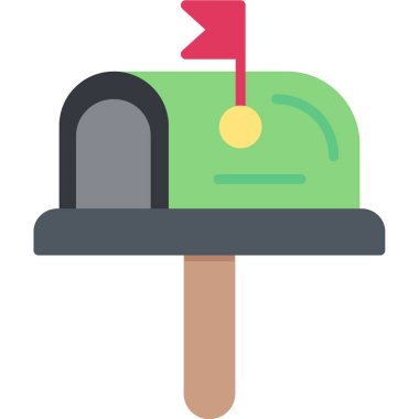 Kamp düz vektör simgesi