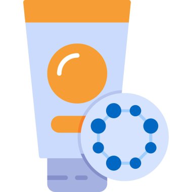 kozmetik tüp simgesi, vektör illüstrasyonu