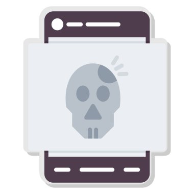 Cadılar Bayramı düz simgesi, vektör illüstrasyonu