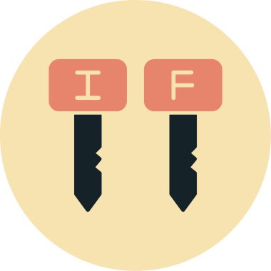 İkonum. F harfi vektör illüstrasyonu.