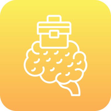 Beyin simgesi olan bulutun vektör çizimi