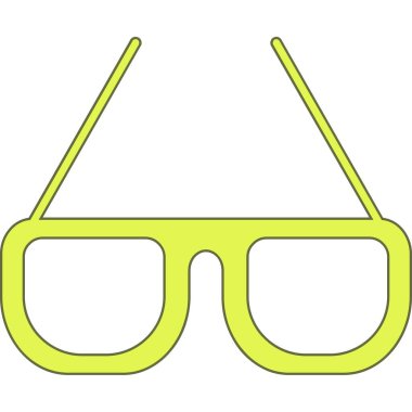 Sarı gözlük, illüstrasyon, beyaz arkaplanda vektör.