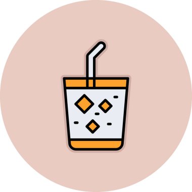 Bir kokteyl bardağının vektör çizimi