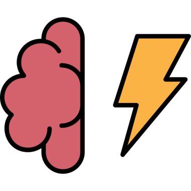 Bir çizgi film ve kırmızı-siyah bulutun vektör çizimi