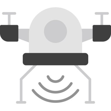 Drone kamera vektör illüstrasyonu, basit simge