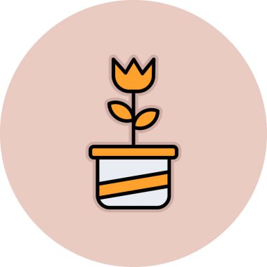 Bitki simgesinin vektör illüstrasyonu