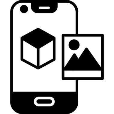 Mobil kutsal kişilerin resmi, vektör çizim