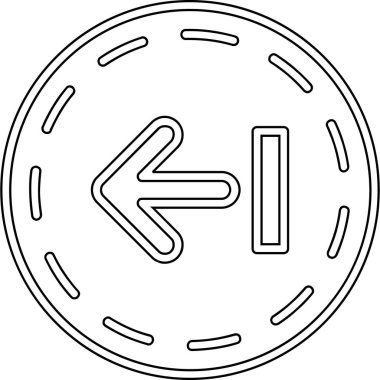 ok yönü simgesi ana hat biçiminde