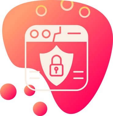 Kalkan simgesine sahip bir akıllı telefonun vektör çizimi