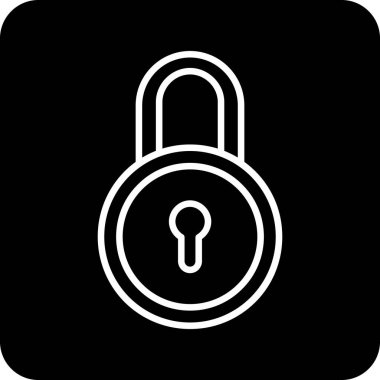 Kilit. Web simgesi basit illüstrasyon