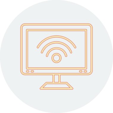 Dizüstü bilgisayar simgesi vektör çizimi