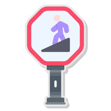 Yol simgesi, vektör illüstrasyonu