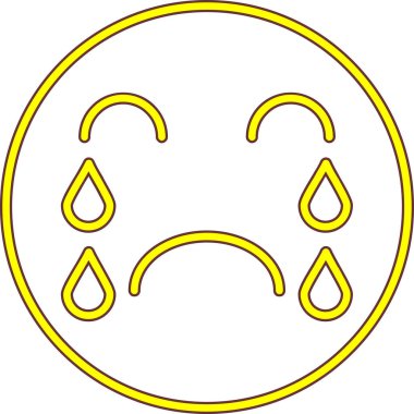 üzücü simge, basit vektör illüstrasyonu