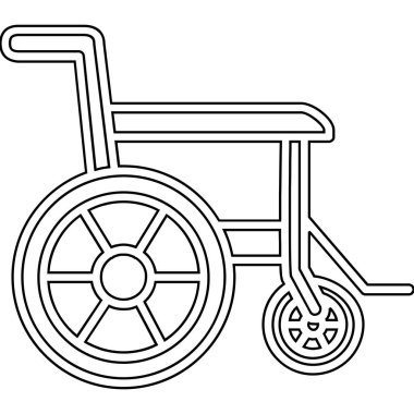 Engelli simgesi olan tekerlekli sandalye, taslak biçimi