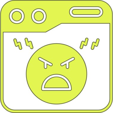 Yeşil ve beyaz çizgi filmin vektör çizimi