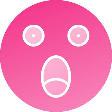 İçi doldurulmuş emoji emoticon simgesi - özet biçimi