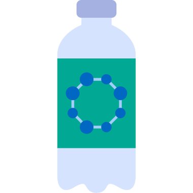 Bir şişe su ikonu. Web için su vektörü simgelerinin özet çizimi