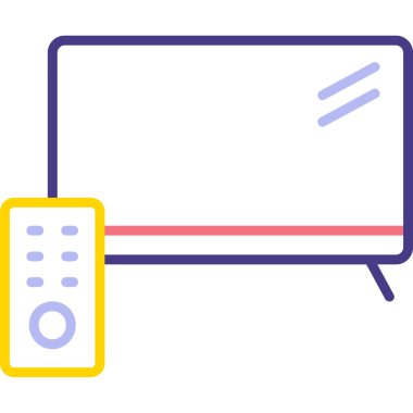 Web simgesi, uzaktan kumandanın vektör illüstrasyonu