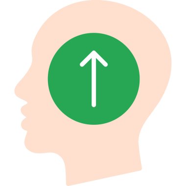 ikon vektör illüstrasyonunu düşün