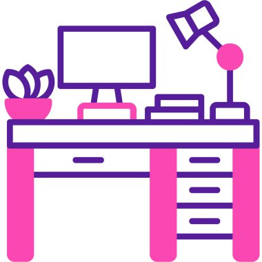 Masa. Web simgesi basit illüstrasyon