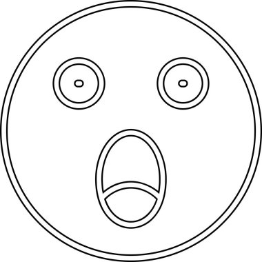 yüzleşme duygu ifade simgesi ana hat biçiminde