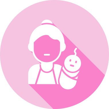 Bebeğim. Web simgesi basit illüstrasyon